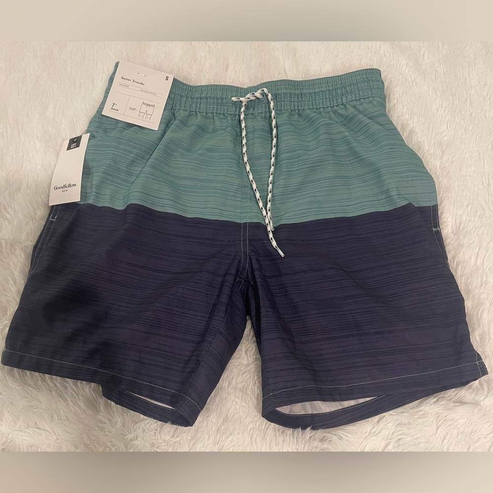 Goodfellow Swim Trunks‎ Mens Small  Board Shorts 7in inseam Mesh lined
